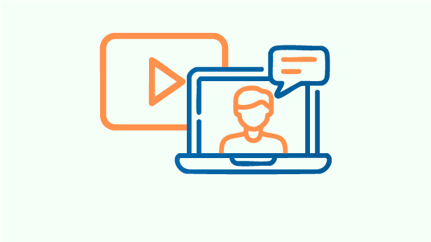 Library on video icon
