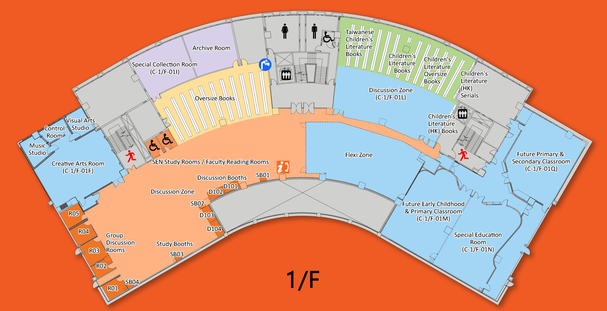 1/F floor map
